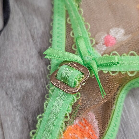 NWT Honey Birdette Lottie Green Suspender Garter Belt Size XL - Picture 4 of 6